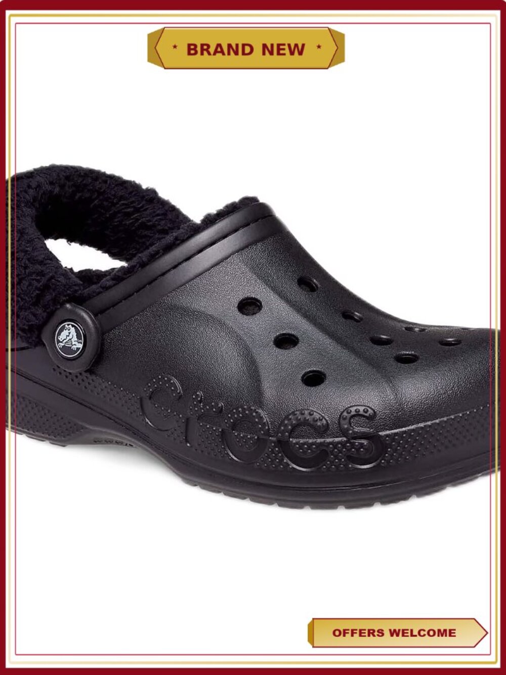 Faux Fur Lined Clogs Comfort Slip-Ons Warm Winter Shoes
